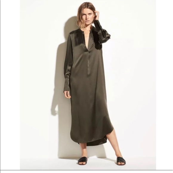 Vince Dresses & Skirts - ISO (In Search of/DON’T PURCHASE) Vince Silk Band Collar Dress, size 6 or above